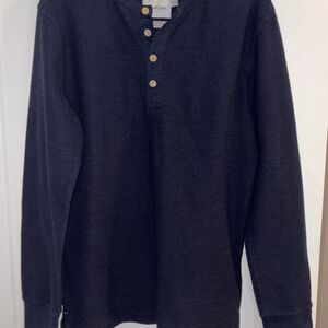 Goodfellow-co Men's Navy and Blue Shirt